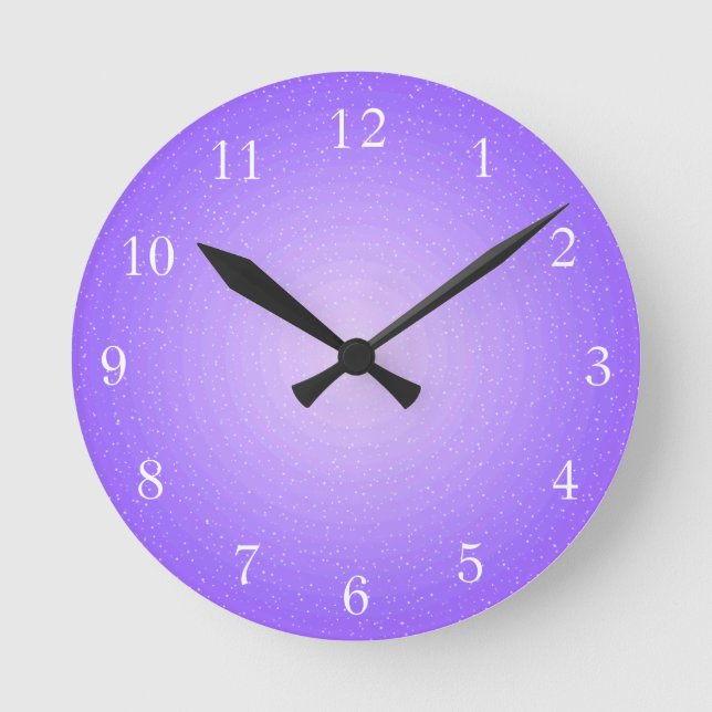 Schlichte Lila, beleuchtete Wandleuchte Runde Wanduhr (Vorderseite)