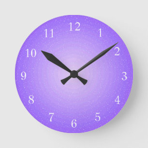 Schlichte lila belichtete Druckentwurfs-Wand-Uhr Runde Wanduhr