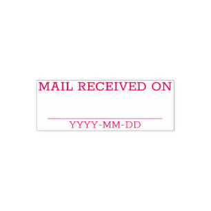Schlichte "MAIL EMPFANGEN" Briefmarke aus Kautschu Permastempel