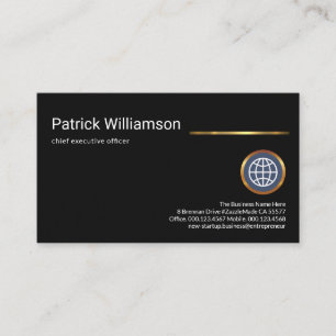 Schlichte Minimalistische Gold Line CEO Start Visitenkarte