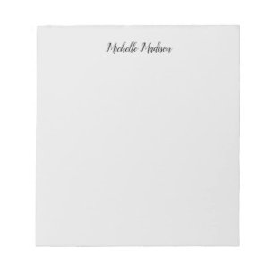 Schlichte Minimalistische moderne Handschriftkalli Notizblock
