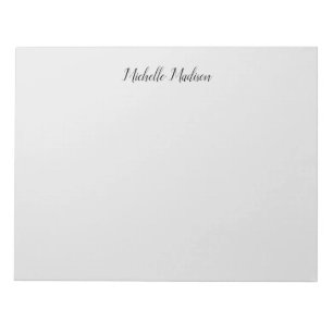 Schlichte Minimalistische moderne Handschriftkalli Notizblock