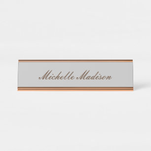 Schlichte Minimalistische moderne Handschriftkalli Schreibtischnamensplakette