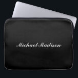 Schlichte Minimalistische moderne Kalligrafie Laptopschutzhülle<br><div class="desc">Modernes Design Beruflich und einfach. Details zum Produkt können Sie leicht bearbeiten.</div>