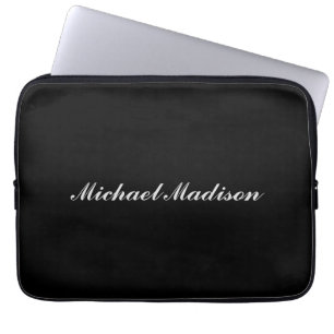 Schlichte Minimalistische moderne Kalligrafie Laptopschutzhülle