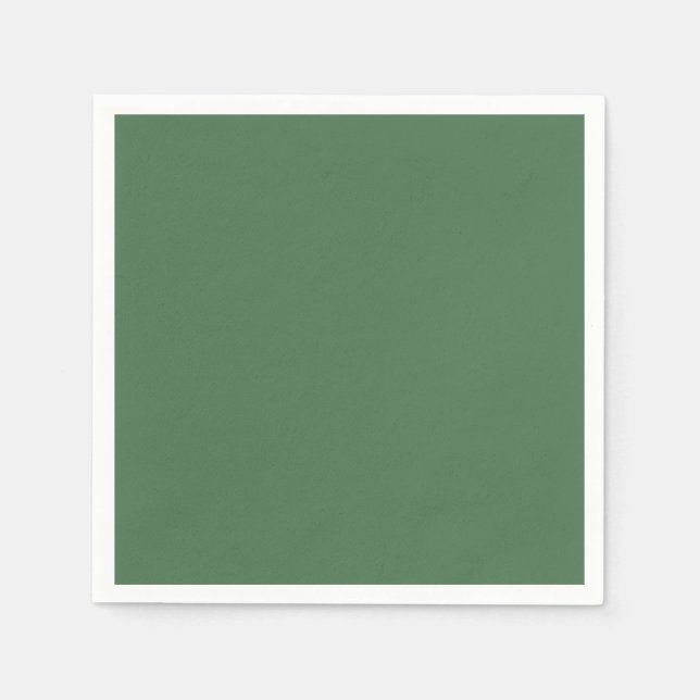 Schlichte Moosgrün in fester Farbe Serviette (Vorderseite)