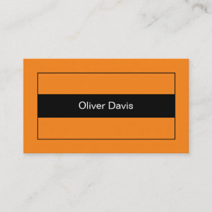 Schlichte Orange Business Card Visitenkarte