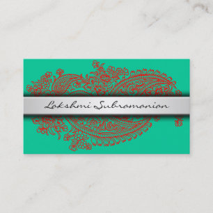 Schlichte Paisley Business Cards Visitenkarte