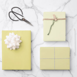 Schlichte Pastel Lush Gold Farbton Tone 3 Geschenkpapier Set