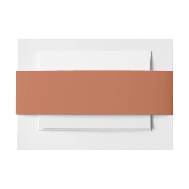 Schlichte Pastellfarbe Rost orange Einladungsbanderole (Vorderseite Beispiel)