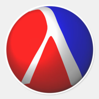 Schlichte Racket-Aufkleber Runder Aufkleber