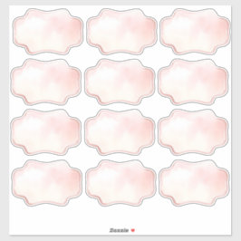 Schlichte, rosa Aquarelletiketten Aufkleber