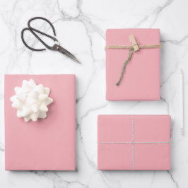 Schlichte Rose Geschenkpapier Set