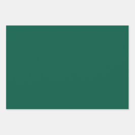 Schlichte Sacramento Cadmium Grüne Farbtöne 3 Töne Geschenkpapier Set