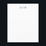Schlichte Schwarz-weiße Minimalistische Kalligrafi Flyer<br><div class="desc">Einfaches weißes, modernes, minimalistisches Design. Diese Vorlage kann an alle beruflichen Beruf angepasst werden.</div>