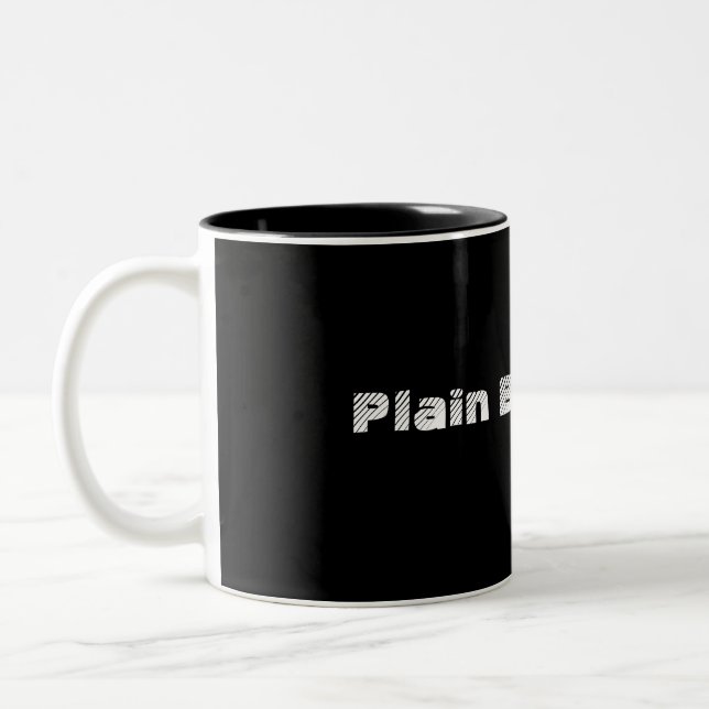 Schlichte schwarze Tasse (Links)
