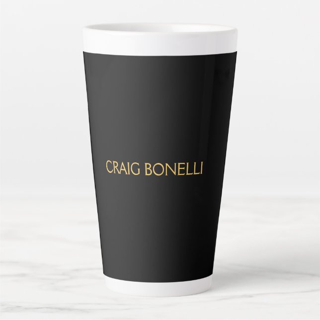 Schlichte Schwarzwaldfarben Moderne Minimalistisch Milchtasse (Vorderseite)