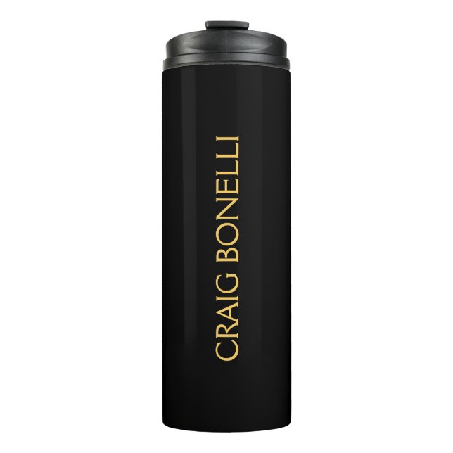 Schlichte Schwarzwaldfarben Moderne Minimalistisch Thermosbecher (Vorderseite)