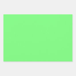 Schlichte Screamin Light Moss Green Shades 3 Töne Geschenkpapier Set