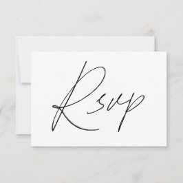 Schlichte Script-RSVP-Karten für das Hochzeitsweiß RSVP Karte