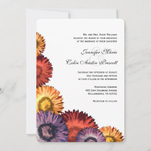 Schlichte Sommer-Blume Moderne Hochzeitseinladung Einladung