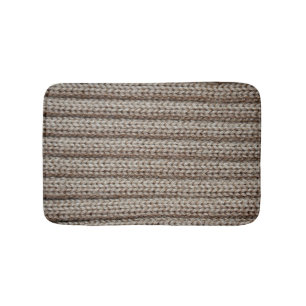 Schlichte Strickstoffe, braune Textur. Badematte