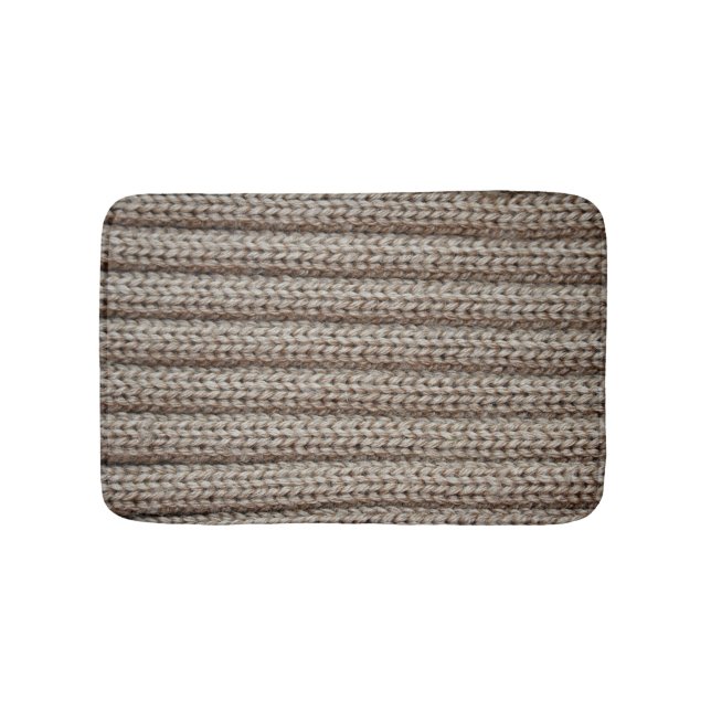 Schlichte Strickstoffe, braune Textur. Badematte (Vorderseite)