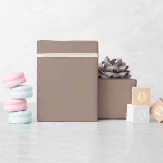 Schlichte Taupe-braune Kakao Geschenkpapier