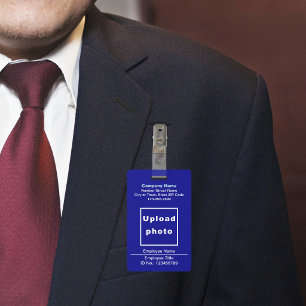 Schlichte Texte mit Mitarbeiter Foto Blue Abzeiche Ausweis