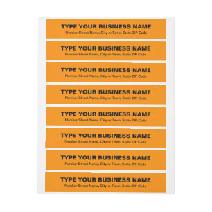 Schlichte Texte Orange Color Business Rücksendeadr