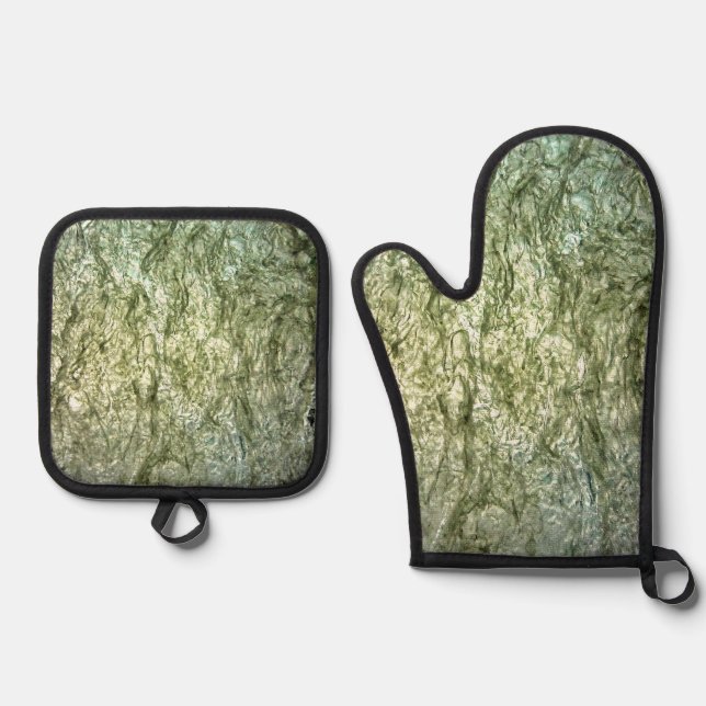 Schlichte Textur Ofenhandschuh & Topflappen-Set (Vorderseite)