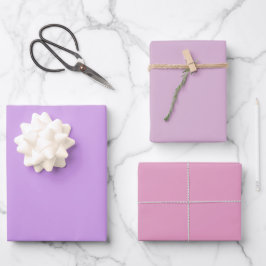 Schlichte Ube Lavender Kobi Lila Schatten 3 Tones Geschenkpapier Set