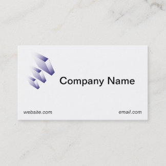 Schlichte und einfache Logo Blue Business Card Visitenkarte