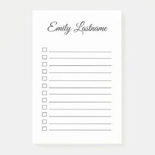 Schlichte und einfache Personalisierte Hinweise Post-it Klebezettel