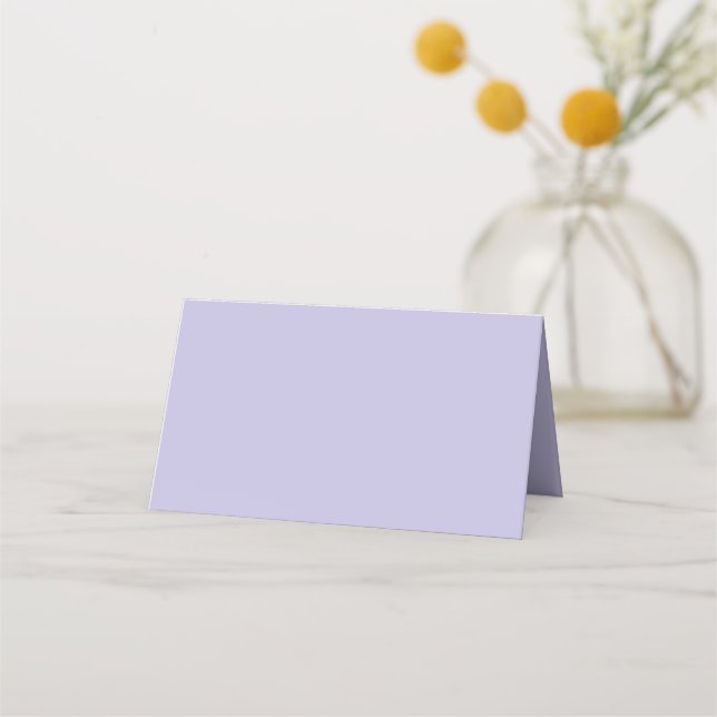 Schlichte Vollhaut Pastellfarbe lila Platzkarte (Vorderseite)