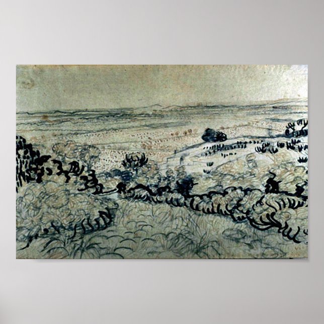 Schlichte von La Crau Van Gogh Poster (Vorne)