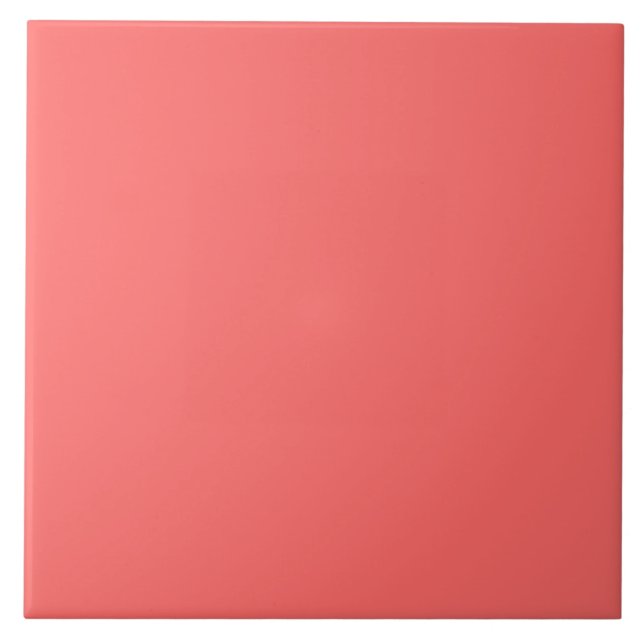 Schlichte Wassermelone Rosa Fliese (Vorderseite)