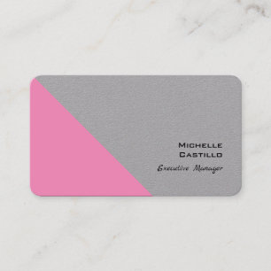 Schlichte Weibchen Minimalistisch Pink Grau Modern Visitenkarte