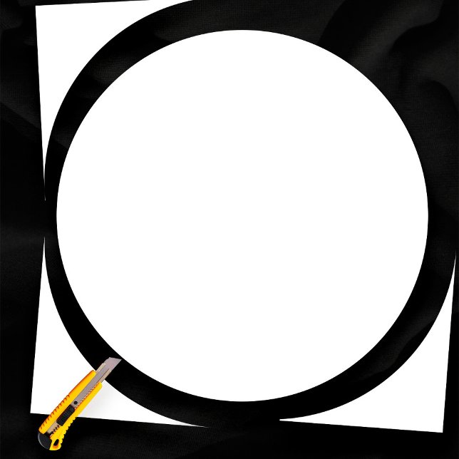 Schlichte weiße 24" Circle Template Blank Wedding Poster (24" circle plain white blank wedding poster)