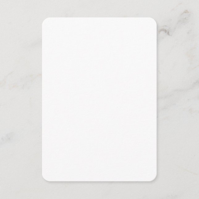 Schlichte weiße 3,5" x 5" Matte Blank Baby Dusche Begleitkarte (Vorderseite)