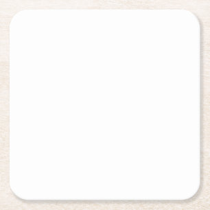 Schlichte weiße 4" x 4" Pulpboard Lederhochzeit Rechteckiger Pappuntersetzer