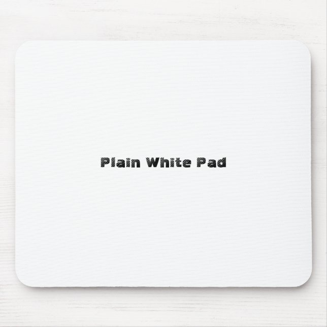 Schlichte weiße Auflage Mousepad (Vorne)