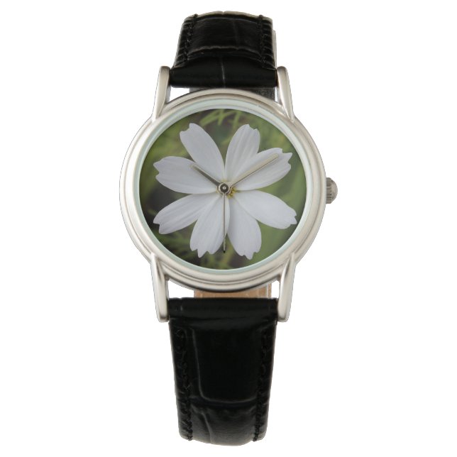 Schlichte weiße Schönheit Armbanduhr (Vorderseite)