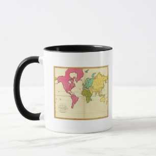 Schlichte Weltkarte Tasse