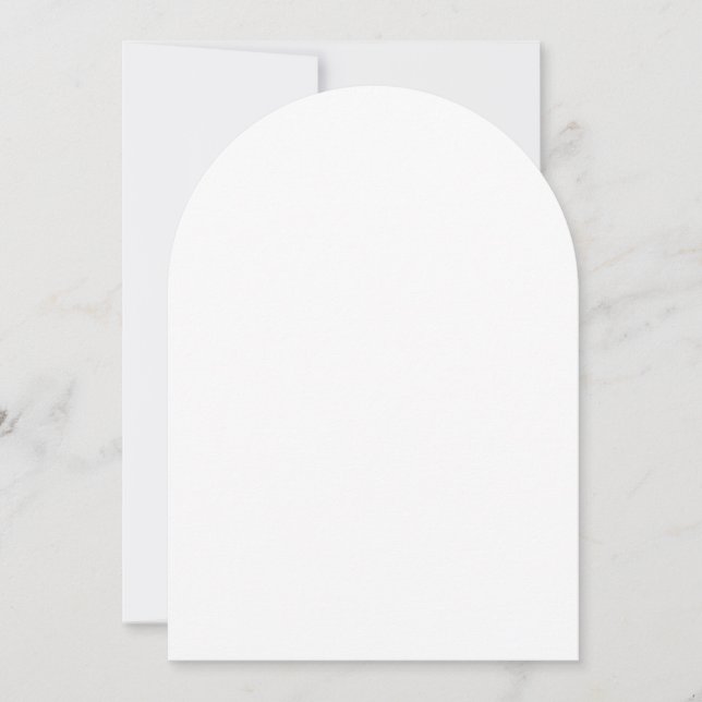 Schlichte White 5" x 7" Arch Blank Graduation Part Einladung (Vorderseite)