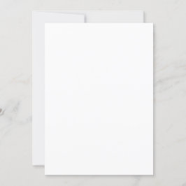 Schlichte White 5" x 7" Blank Birthday Party Einladung