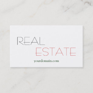 Schlichte White Real Anwesen Agent Trendy Business Visitenkarte