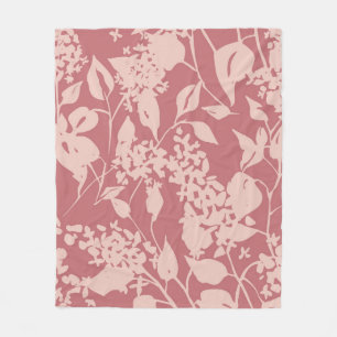 Schlichter Blumenstrauß zeichnend. Silhouetten blü Fleecedecke