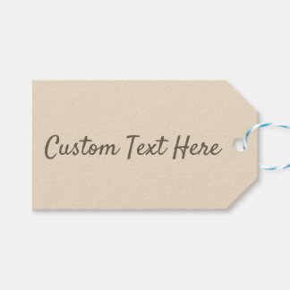 Schlichter Champagner in fester Farbe Geschenkanhänger