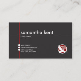 Schlichter einfacher grauer Geschäftsfrau CEO Visitenkarte